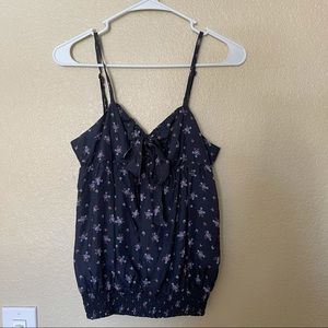 Forever 21 floral silk camisole tank top blouse